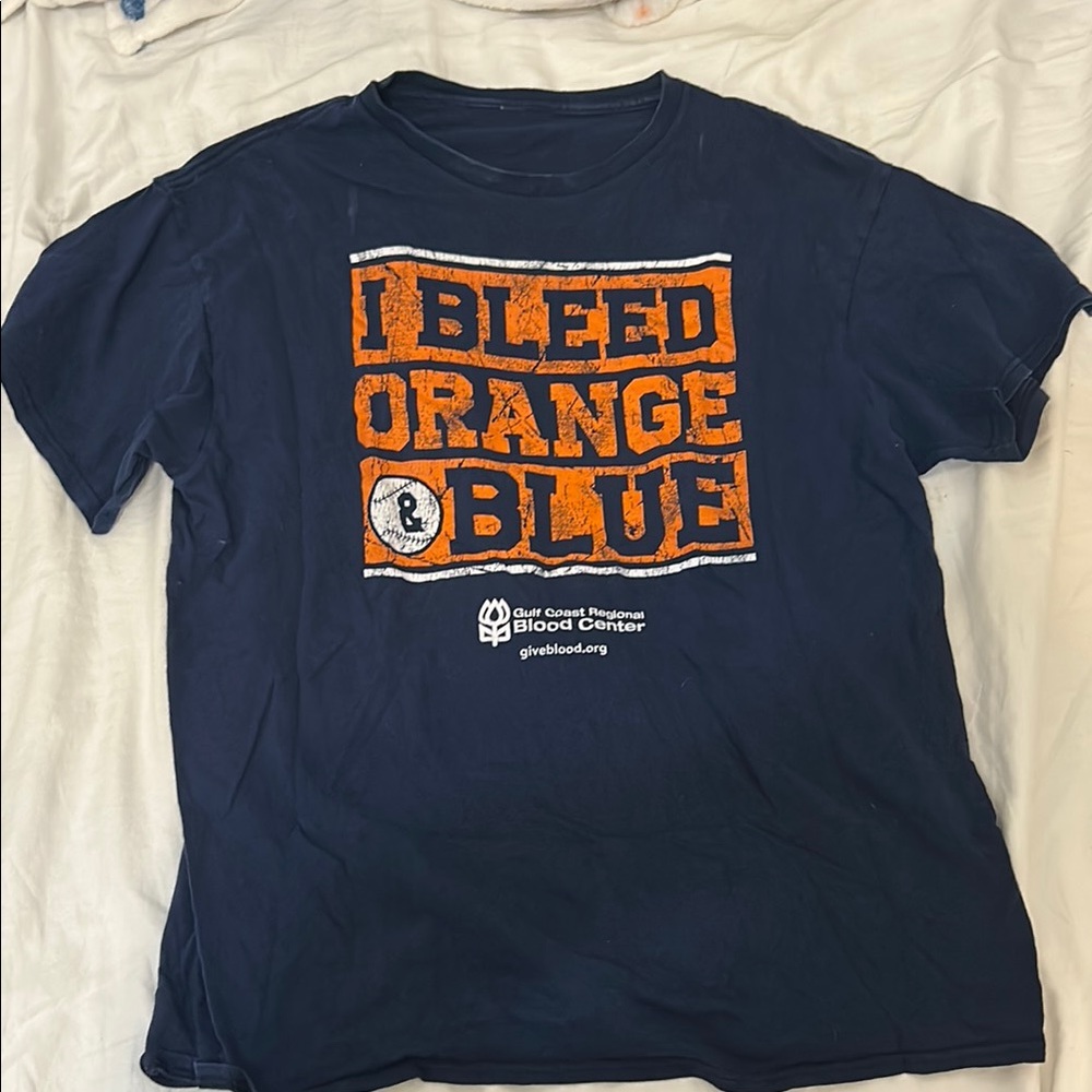 Orange and Blue Graphic T-Shirt